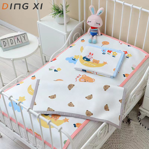 Bamboo Fiber Cooling Mat Baby Class A Summer Mattress New Cartoon Infant Soft Cooling Mat Kindergarten Nap Mat