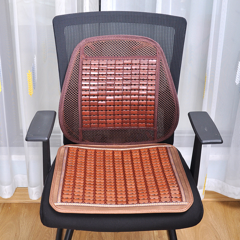 夏のマージャンの冷たい席のクッションの背もたれの竹の椅子はコンピュータの椅子を敷きます。