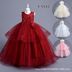 Cross-border summer children's dress high-end birthday dress