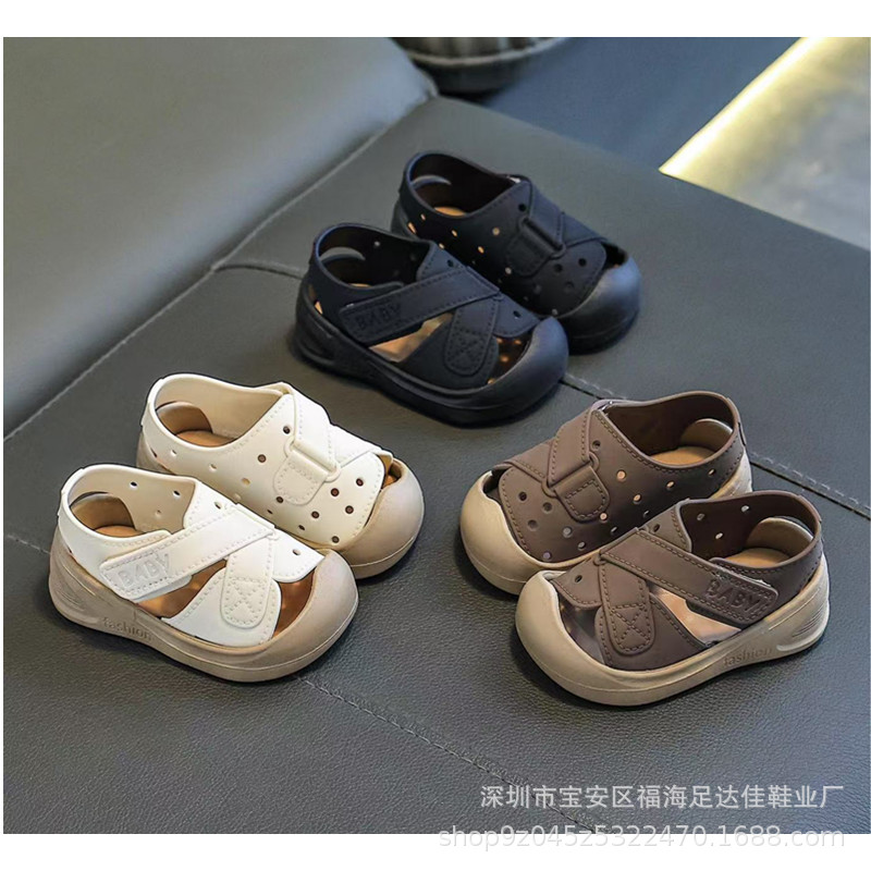 2025 Internet Celebrity New Soft-Soled Baby Toddler Shoes Small Toe Non-Slip Comfortable Toddler Sandals Manufacturer Batch