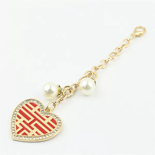 Luggage and Handbag Leather Goods Hardware Accessories, Metal Jewelry Pendants, Red Double Happiness Character Tags, Clothing Hardware Accessories