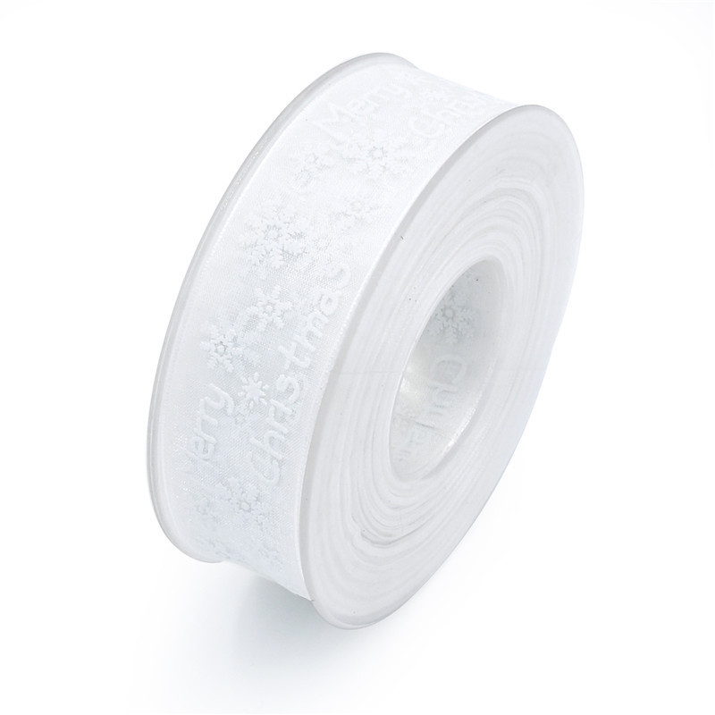 Transfronteriza AliExpress letras impresas cinta de Navidad árbol de Navidad material de decoración de embalaje de regalo cinta de copo de nieve