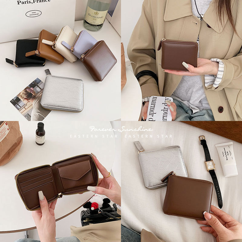 Explosive Ins Wallet Women's High-grade PU Wallet Simple Korean Short Women's Wallet Wholesale Wallet Three-fold Student Explosive Ins Wallet Women's High-grade PU Wallet Simple Korean Short Women's Wallet Wholesale Wallet Three-fold Student