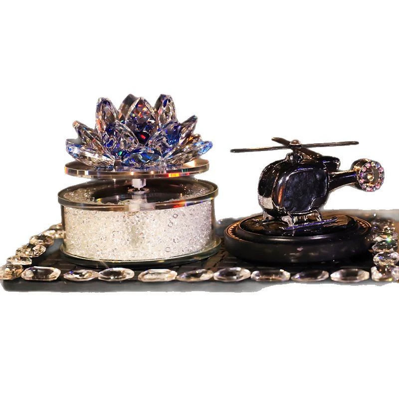 Floral automatic rotating perfume solar-powered