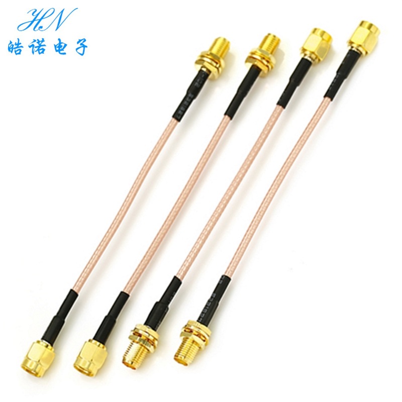 SMA公头转SMA母头 RG178镀银线 SMA外螺纹内孔转内螺纹内针延长线