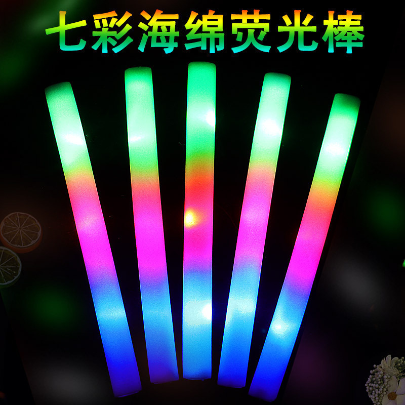 Electronic colorful sponge light stick from foam