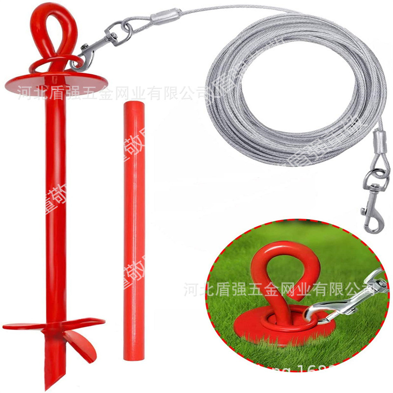 工厂直供亚马逊宠物地钉镀锌金属地锚杆温室大棚配件拉线杆