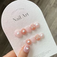【Hand-painted】Hand-painted wearable nail art, cute and versatile nail stickers, soft butterfly knot