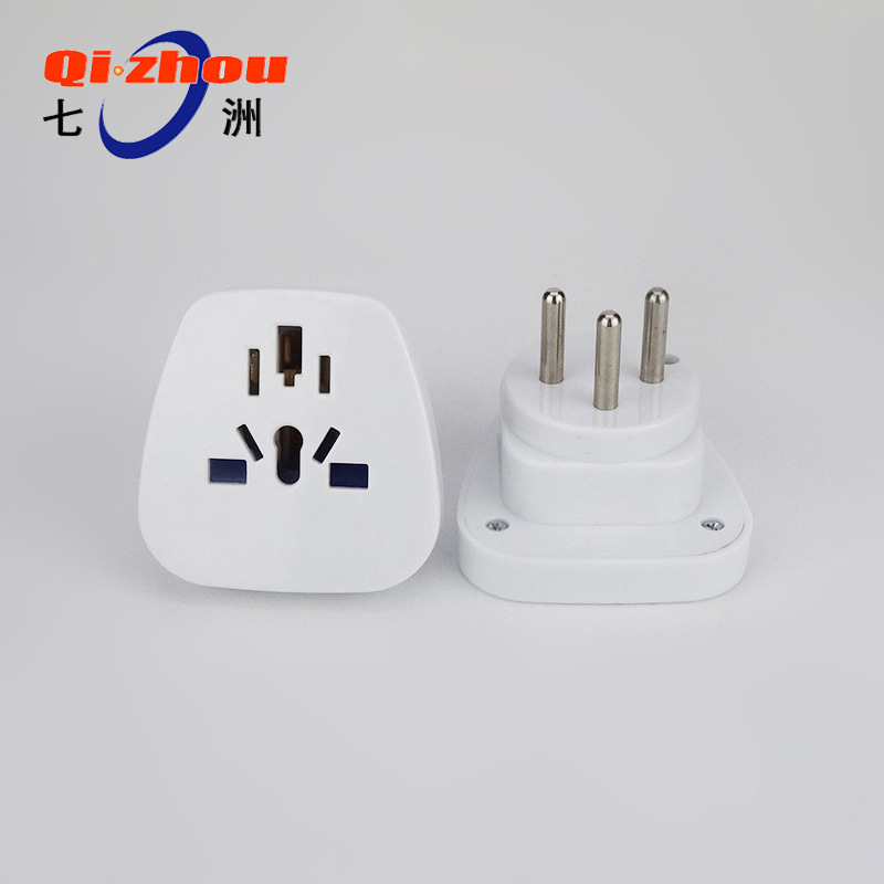 厂家供应以色列脚-多用孔转换器 圆形三脚多孔转换插头现货