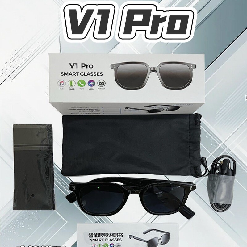 クロスボーダー V1PRO Bluetooth スマート メガネ アウトドア スポーツ デュアル磁気充電偏光サングラス音声アシスタント音楽|undefined