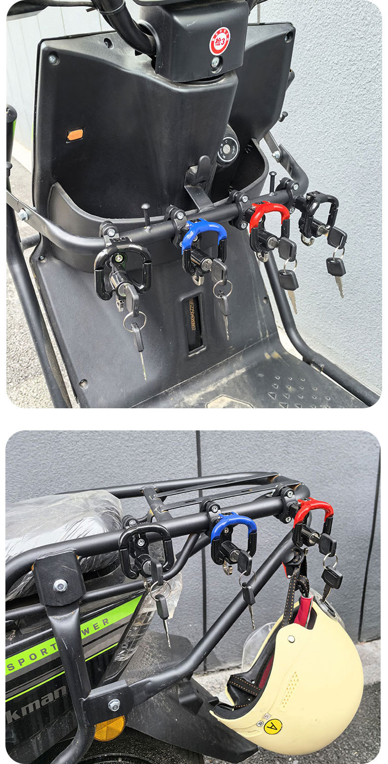 Electric Vehicle Protective Bar Delivery Hook Anti-Fall Hook Battery Motorcycle Bumper Metal Double Groove High Load-Bearing Strength