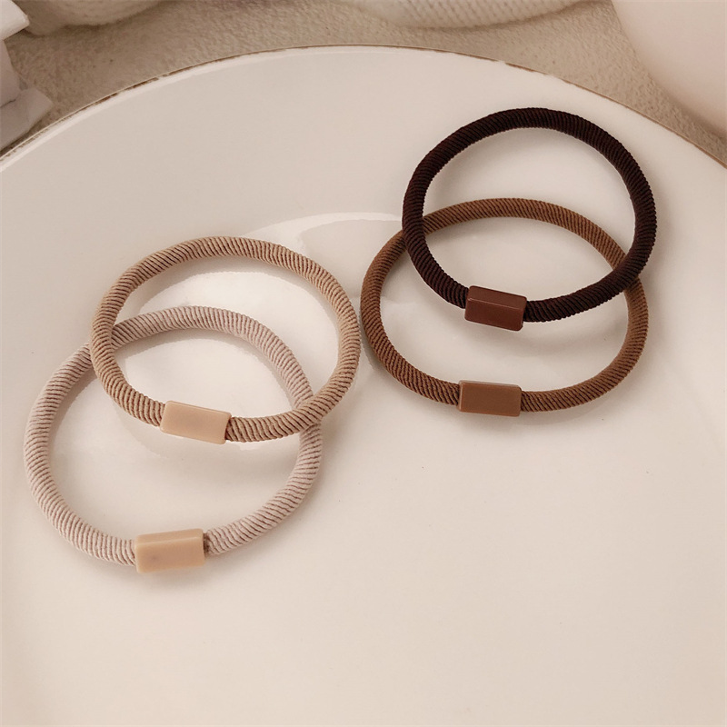 Simple sin marcas de cabello simple cabello corda de cabello corda de cabello anillo de cabello de cola de caballo elástico no lesiones de cabello tocado