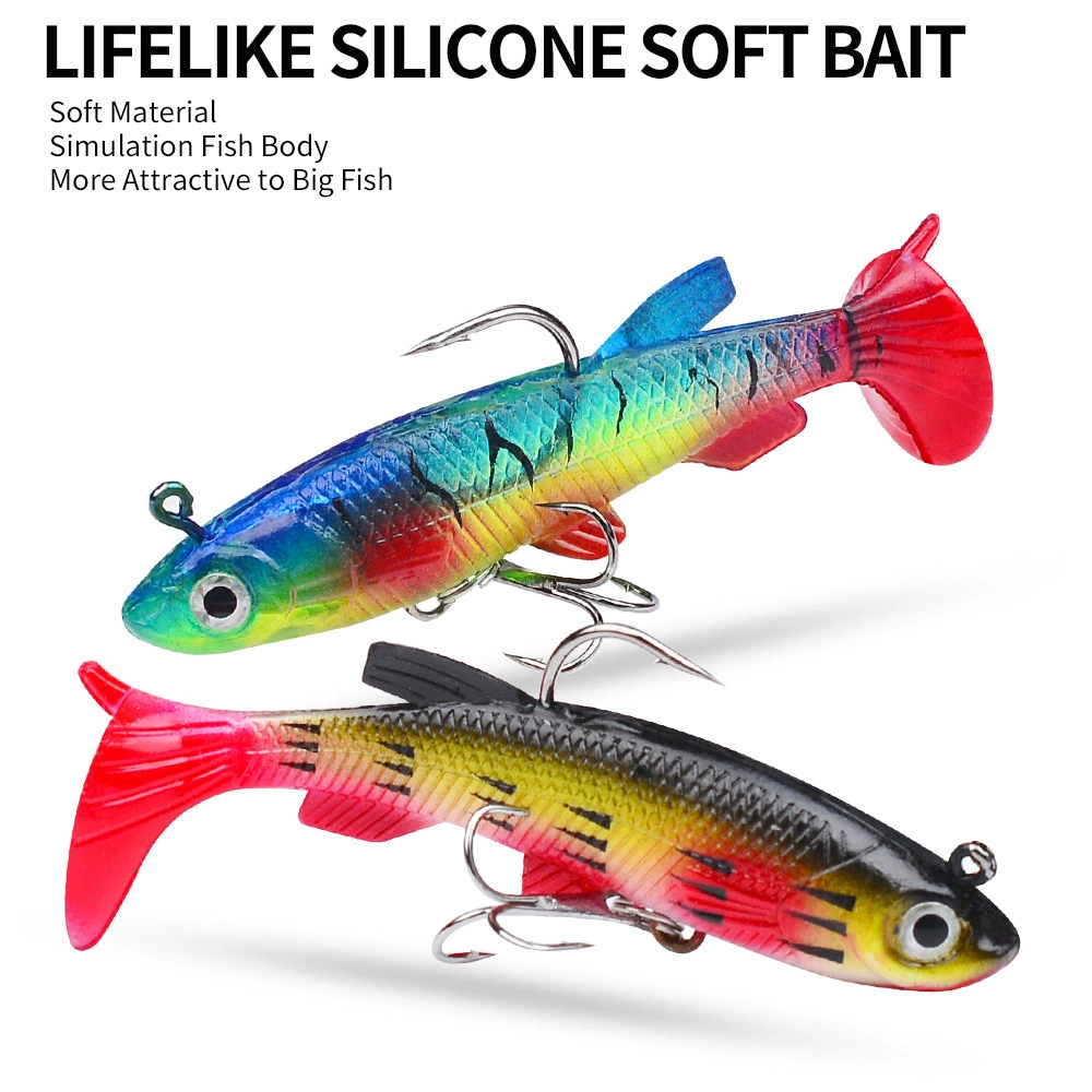 Leading fish tail 7.5cm 13.5g simulation Luya fake bait tilled mouth sea bass sea bass and fresh sea sea fishing bait spot