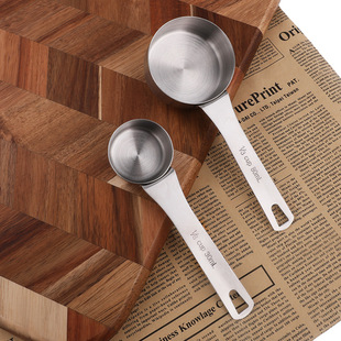 Cross-border explosions 304 stainless steel coffee powder spoon with scale 30ml80ml roasting tool coffee bean measuring spoon