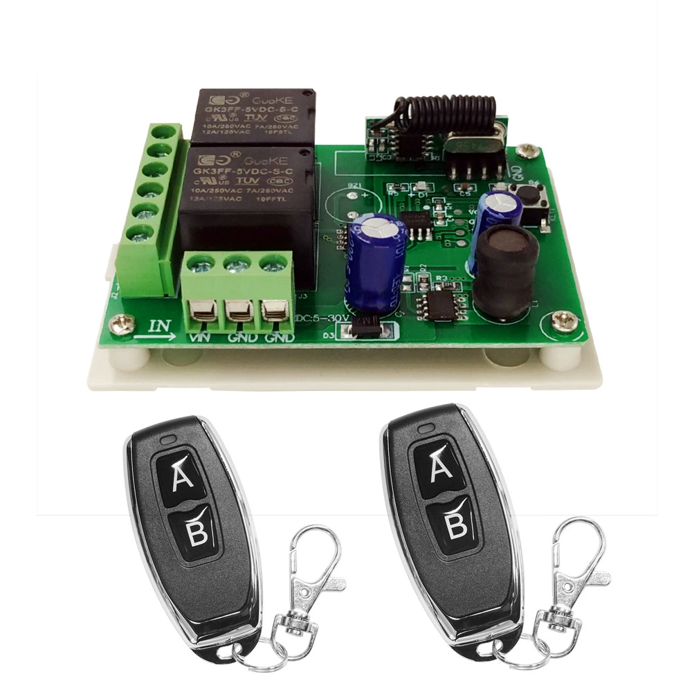GERMA DC wide voltage DC6V-24V2 motor control board receiver with 1527 learning code wireless remote