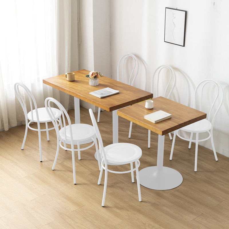 Table dining commercial milk tea hamburger shop fast food restaurant noodle shop rental room home coffee shop table and chair suit combination