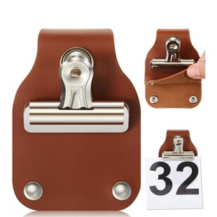 Cross-border PU Leather Marathon Number Display Holder Portable Wearing Belt Identity Brand Display Stand