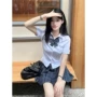 修身显瘦辣妹学院风衬衫