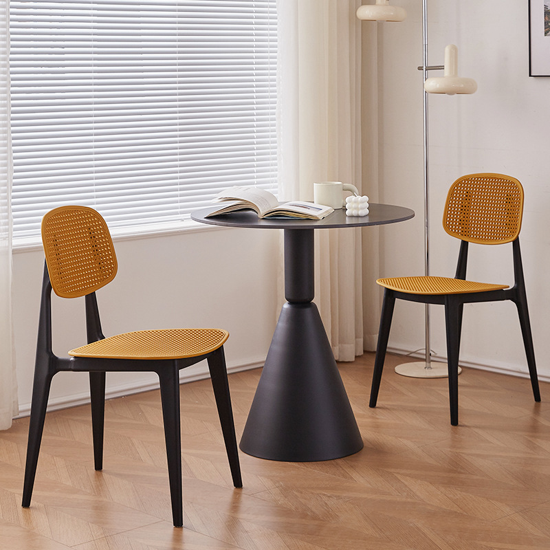 Nordic leisure minimalist rock coffee table for home use, cream-style negotiation table