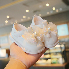 Baby girl princess shoes autumn style baby soft sole toddler shoes bow kids Korean style single shoes leather shoes 2-3 spring 1