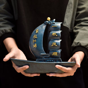 Smooth Sailing Ship Ornaments, Lucky Sailing Boat, Living Room Decorations, Home Tv Cabinets, Desks, Business Opening Gifts