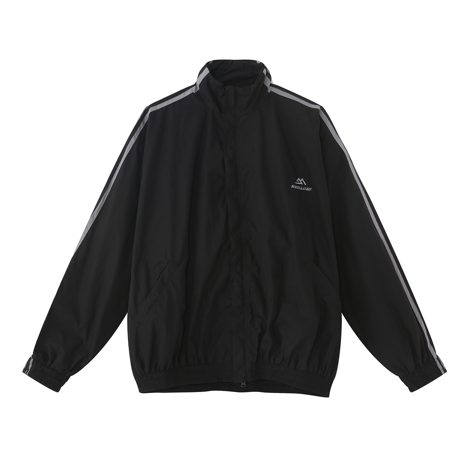 Mtlclothes ropa de los hombres | 2023 otoño americano cardigan rayas chaqueta traje casual suelta Pantalones deportivos moda