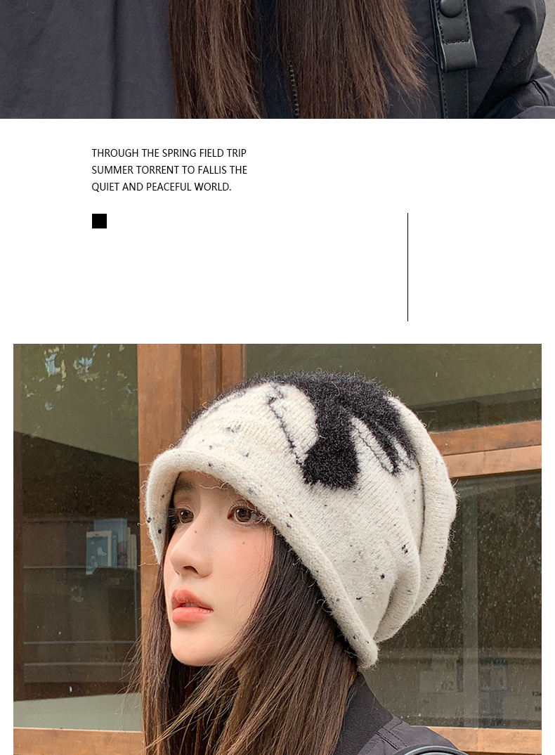 Berretto in lana stile coreano per donna cappello invernale_voghion.com