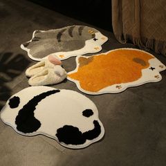 カシミヤを厚くしてかわいい異形滑り止め浴室マット不規則な客間寝室ベッドサイドじゅうたんは水洗いできる