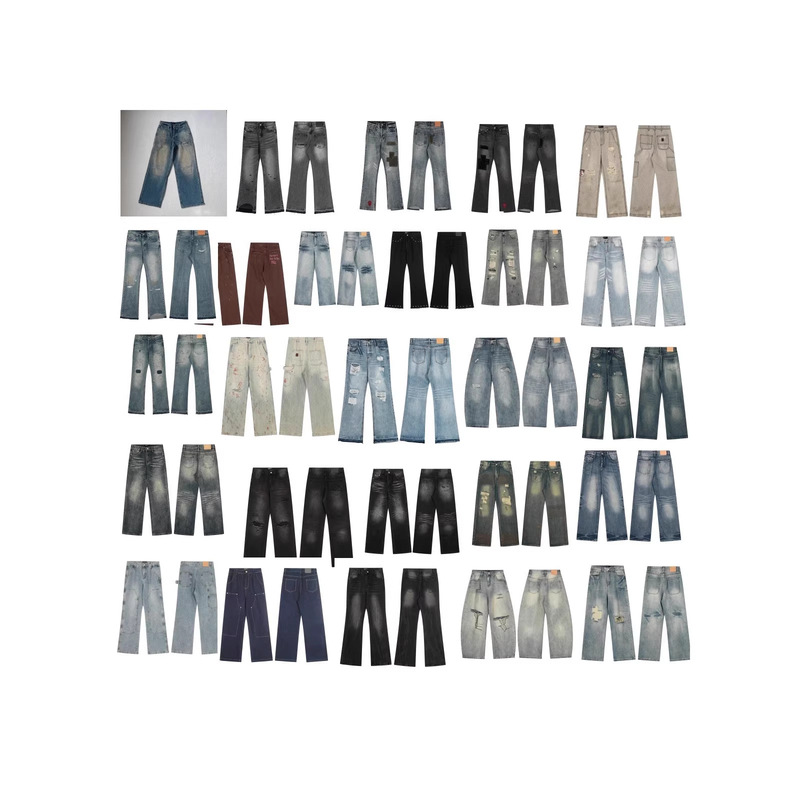 Cross-Border Erd Style: European and American High Street Fashion, Distressed Washed Design, Slightly Flared Jeans, American Wholesale Cross-Border Erd Style: European and American High Street Fashion, Distressed Washed Design, Slightly Flared Jeans, American Wholesale