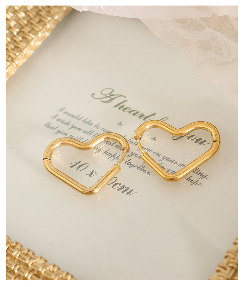 autumn and winter three-dimensional geometric titanium steel earrings