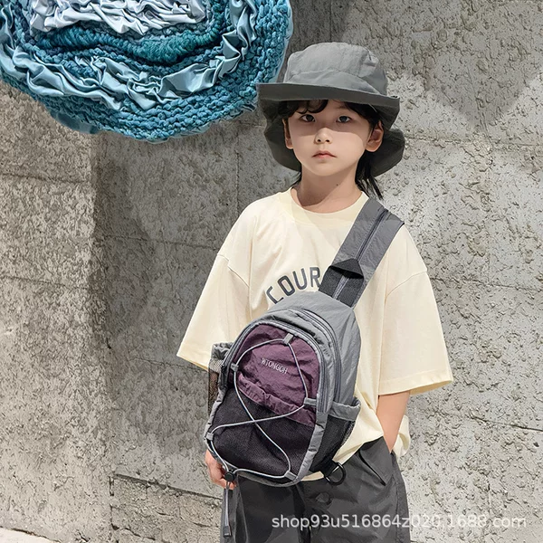 Strap Multifunctional Children's Crossbody Bag Dual-Purpose Trendy and Lightweight Boys' Outdoor Sports Chest Bag Girls' Backpack