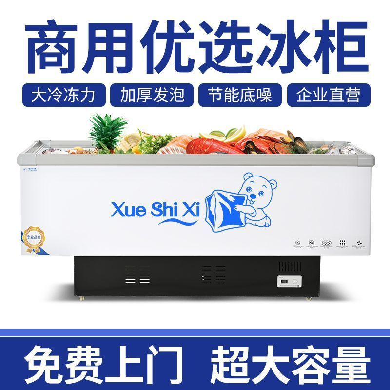 Xueshixi New Products Refrigerated and Frozen One-Key Conversion Horizontal Large Capacity Pingdao Shangchao Special Commercial Display Cabinet
