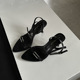 2024 New Spring/Summer Open Toe Versatile High Heels, Simple One word Buckle Women's Shoes, Thin Strap Sexy Sandals