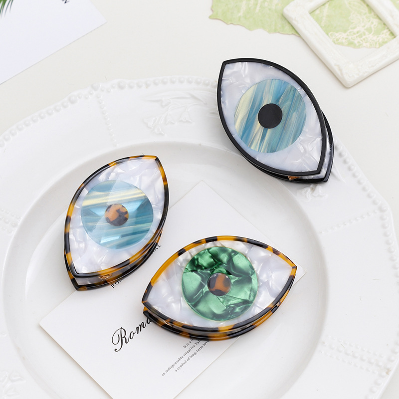 Jennie同款眼睛发夹 后脑勺头发气质搞怪外出发卡发饰丸子头发夹