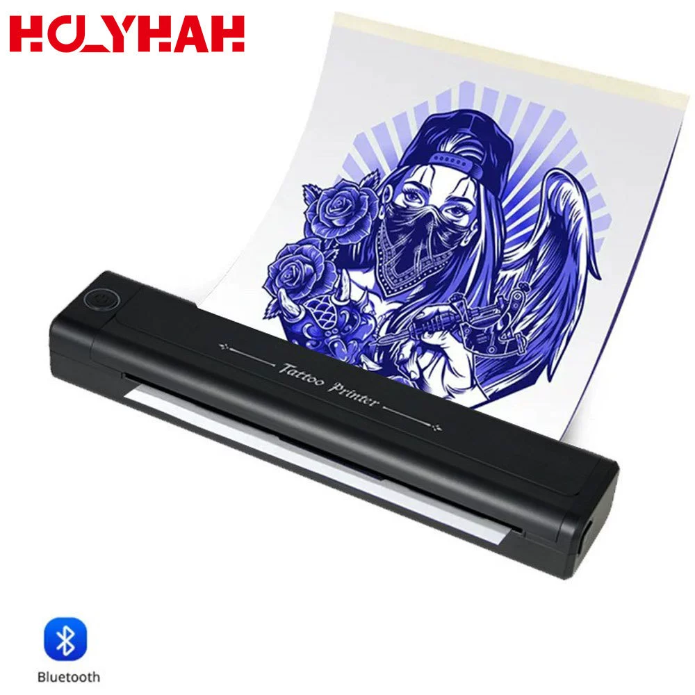 Миниатюрный беспроводной термопринтер для печати татуировок, подключаемый к мобильному телефону, принтер для татуировок формата А4.