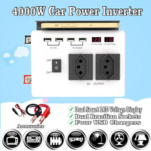 �����12Vת220Vŷ��������������4USB˫������ó�羳�ֻ�����