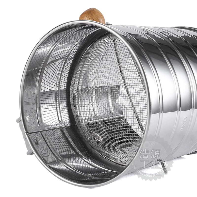 Полуавтоматическое ручное сито для муки Однослойная Сетка среднего размера с ручным заводом Инструмент для выпечки муки со шкалой