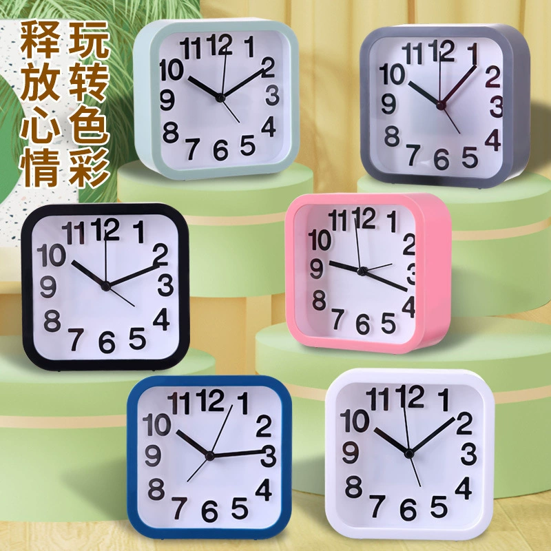 Будильник Студенческая спальня прикроватные маятниковые часы Простые квадратные настольные часы Креативные Большие Настольные Часы