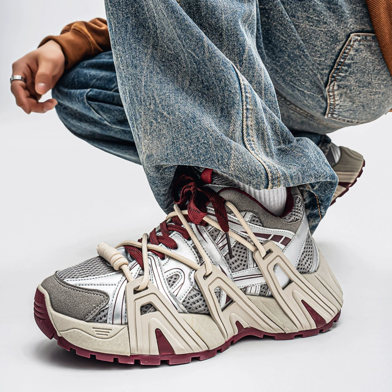 Summer breathable footwear, high sports shoes platform, for teenagers