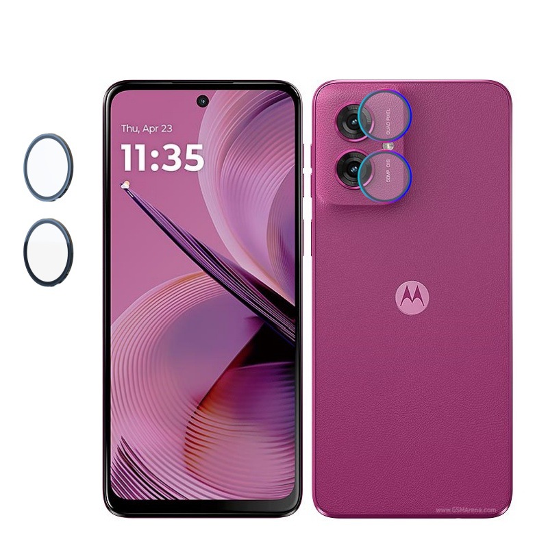 Aplicable a MOTO G55 lente película de cámara de aleación de vidrio templado marco exterior de alta definición ojo de halcón película de malla de polvo