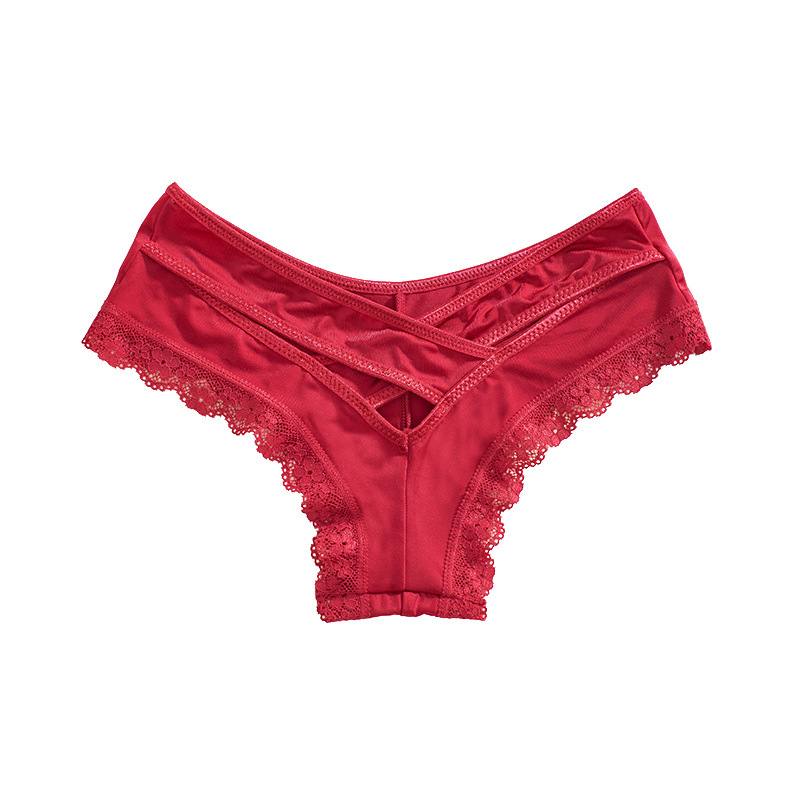 Ropa interior de las mujeres sexy cintura baja las mujeres ropa interior seda hielo personalidad enmascarado Superman encaje borde briefs al por mayor