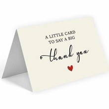 定制白色带信封感谢卡婴儿淋浴婚礼贺卡教师毕业典礼圣诞节礼品卡