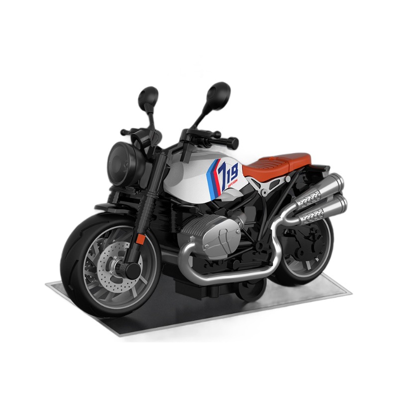 Modelo de coche de aleación Zhengxinyuan 1:14 Harley Ducati Latte motocicleta de juguete con modelo de fuerza de retorno al por mayor