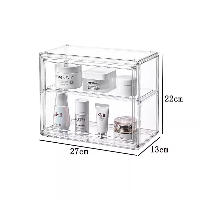 27*22*12cm wall-mounted [small transparent 1-layer partition]