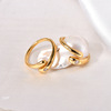 Japanese one size ring stainless steel, simple and elegant design, Korean style, 18 carat, on index finger