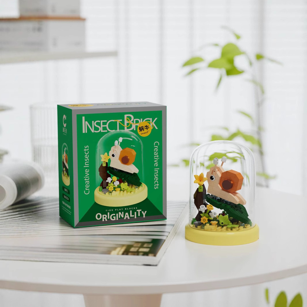 Chao Le Chuang 7423-7428 Insectos Construyendo Animales Abeja Mariposa Bloques de construcción Flor Juguetes para niños Compatible con Lego