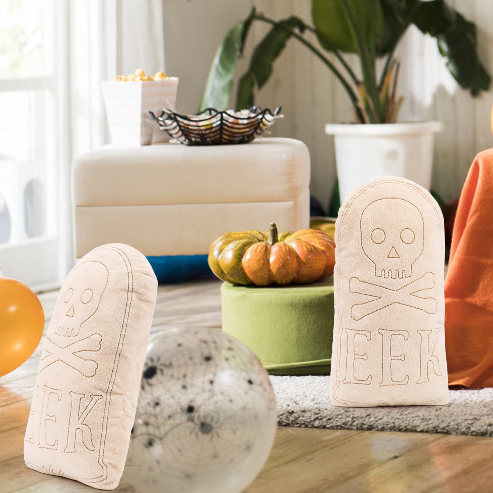 Nuevos productos transfronterizos de Halloween calavera lápida almohada fiesta atmósfera decoración almohada almohada almohada almohada