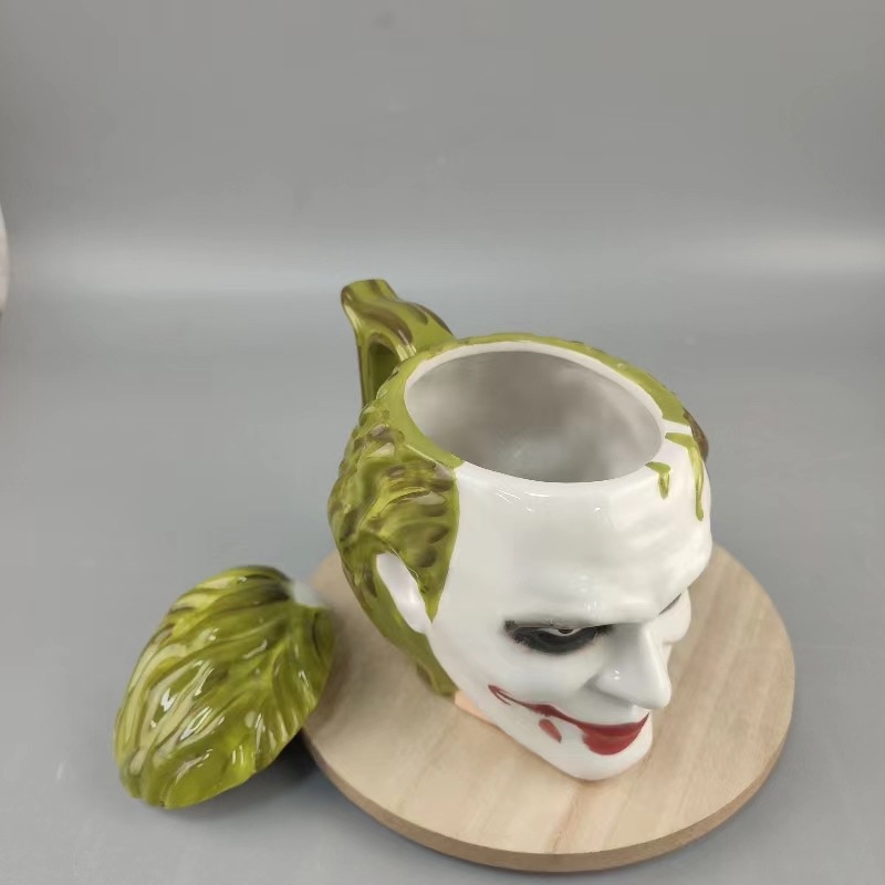 Serie de la Liga de la Justicia Joker taza de cerámica 3D taza de agua muñeca hecha a mano decoración de oficina