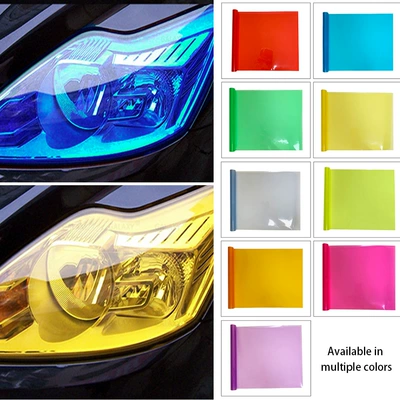 Cross-border hot-selling car lamp color change film 3-layer bright car headlight film smoked black film tail light film 13-color light-transmitting sticker