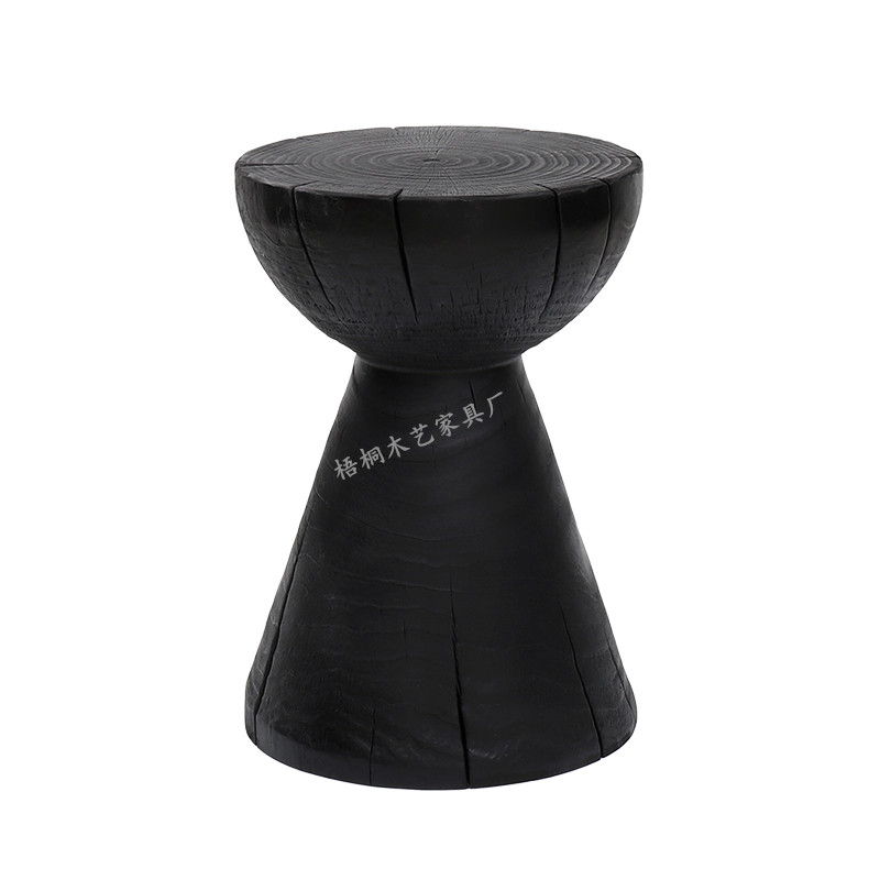 Taburetes de madera de tronco de alojamiento nórdico taburetes de madera maciza taburetes de asiento taburetes de madera maciza